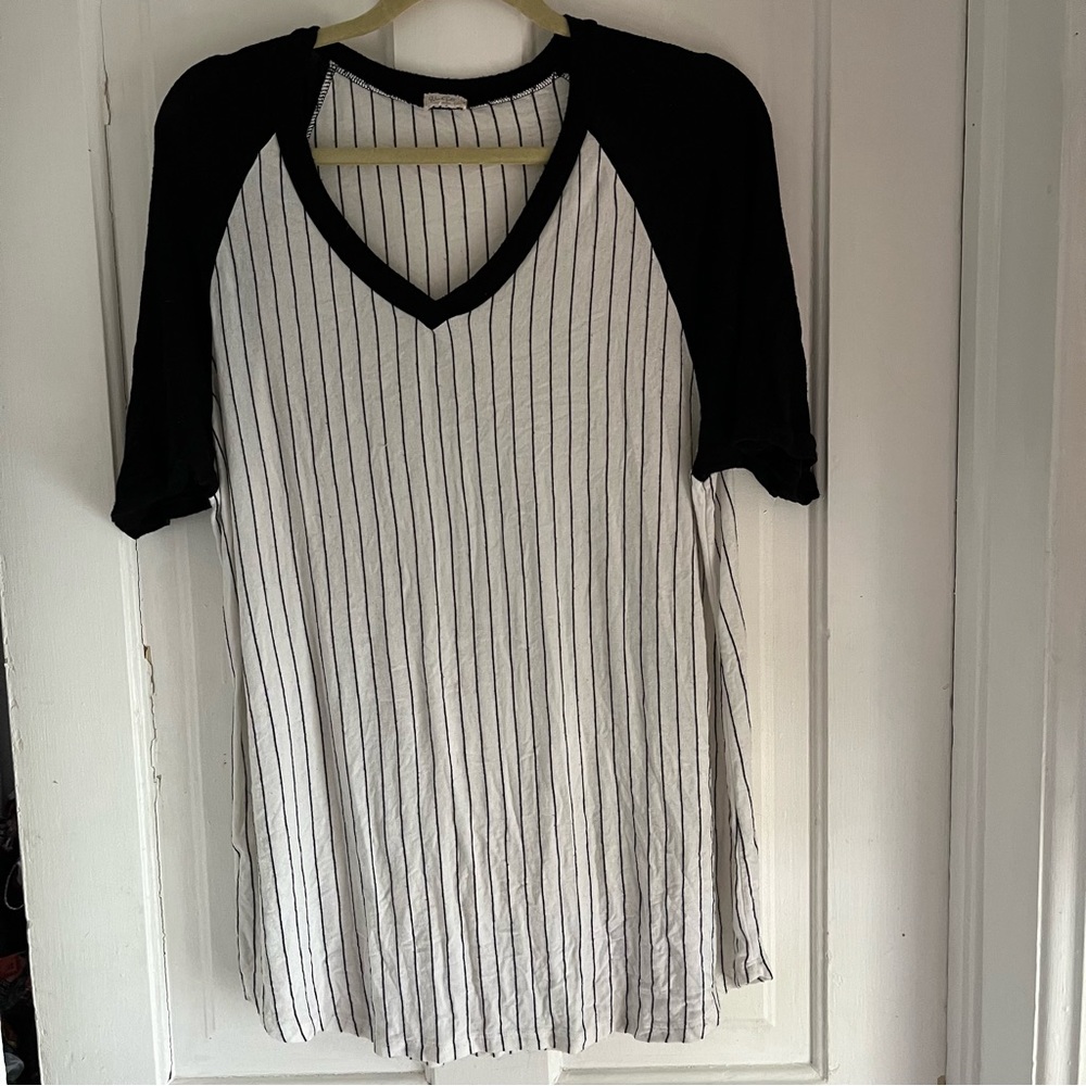 John Galt long sleeve striped baseball shirt one size fits most